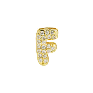 Cz Mini Bubble Initial Custom Word Letter & Number Charms