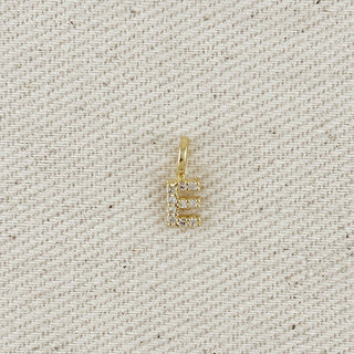 18k Gold Filled Micro Cz Initial