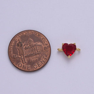 Mini Heart Connector Charms
