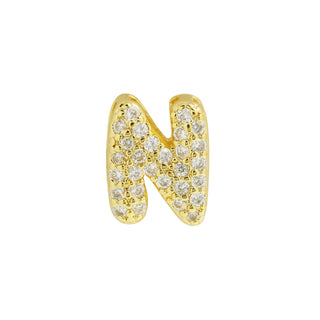 Cz Mini Bubble Initial Custom Word Letter & Number Charms