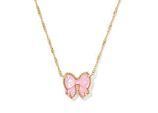Haley Bow Short Pendant Necklace