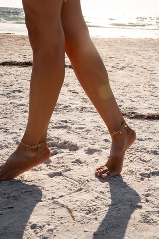 The Sis Kiss - Resort - Ibiza Anklet - SS & WR: Gold