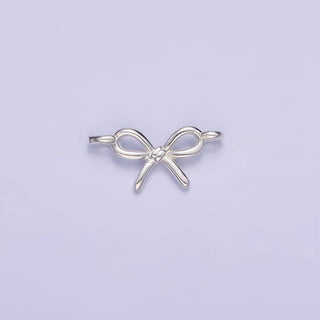 Mini Bow Ribbon Connector 14k Gold/Silver