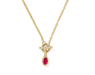 Mini Elisa Gold Toggle Short Pendant Necklace