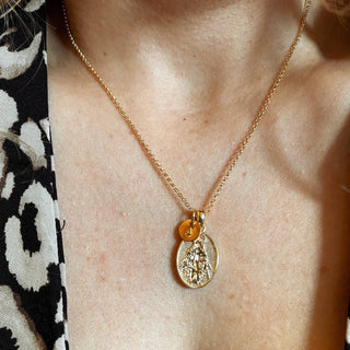 Stamped Micro Initial Letter Charm in 18k Gold Filled
