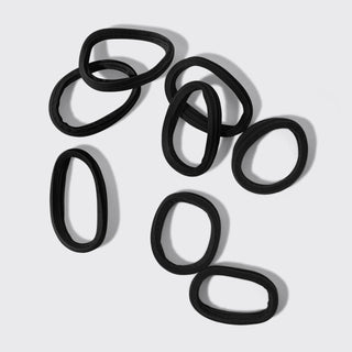 KITSCH - Recycled Seamless Hair Elastics 8pc Set - black