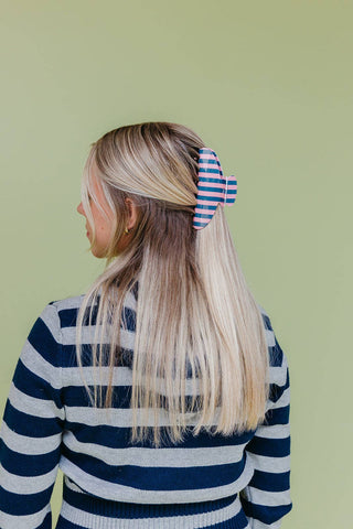 KAXI - STRIPED OVERSIZED CLAWS: BROWN AND CREAM STRIPED