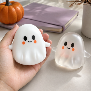 Moldable Halloween Ghost Stress Relief Squeeze Toy: Clear