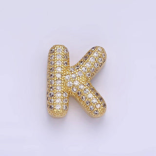 14K Gold Filled 15mm Balloon Bubble Initial Letter
