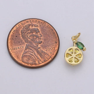 14K Mini Lemon Fruit Charm