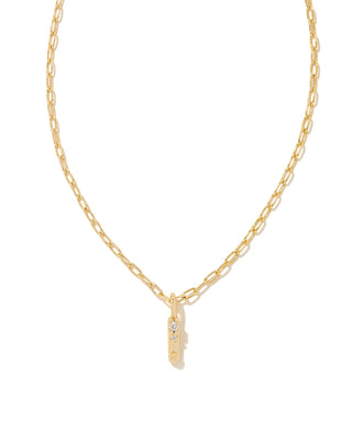 Crystal Letter Gold Short Pendant Necklace