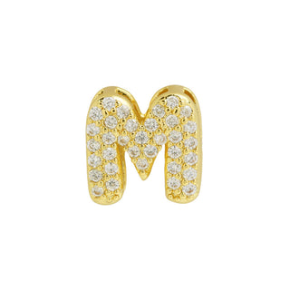 Cz Mini Bubble Initial Custom Word Letter & Number Charms