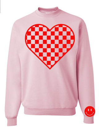 Checkered Heart Sweatshirt