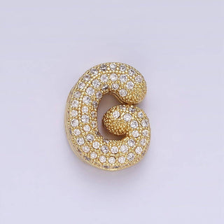 14K Gold Filled 15mm Balloon Bubble Initial Letter