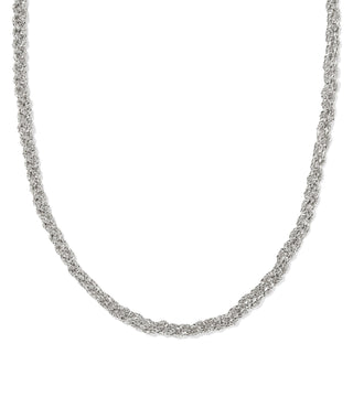 Gabriella Silver Braid Chain Necklace