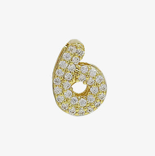 Cz Mini Bubble Initial Custom Word Letter & Number Charms
