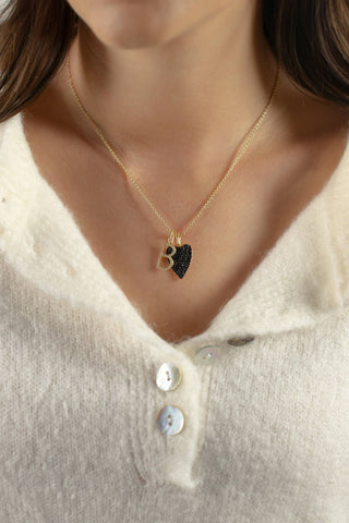 The Sis Kiss - Sleek Initial Silver Charm