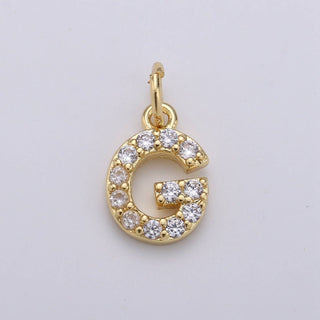 14k Gold Filled Micro CZ Initial Letter