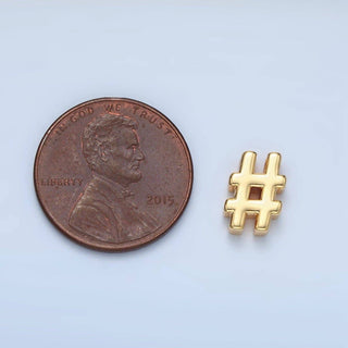 24K Gold Filled "#" Number Sign in Gold