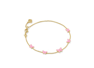 Lillia Butterfly Gold Enamel Delicate Chain Bracelet