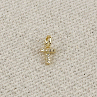 18k Gold Filled Micro Cz Initial