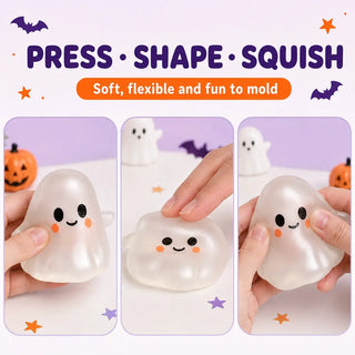 Moldable Halloween Ghost Stress Relief Squeeze Toy: Clear
