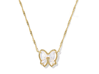 Haley Bow Short Pendant Necklace