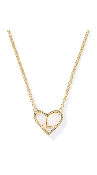 Heart Letter Short Pendant Necklace