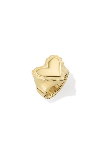 Ari Heart Ring Watch Gold Toned
