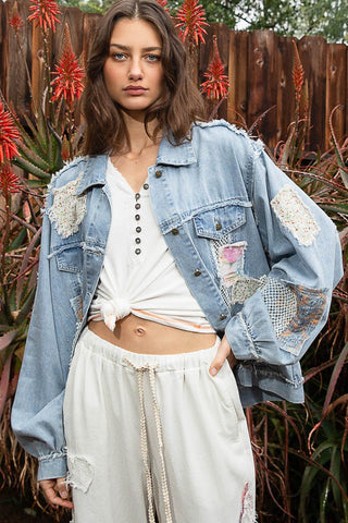 Balloon Sleeve Denim Jacket