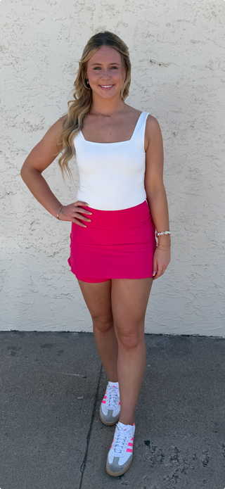 Back Ruffle Athletic Skort
