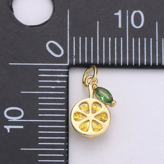 14K Mini Lemon Fruit Charm
