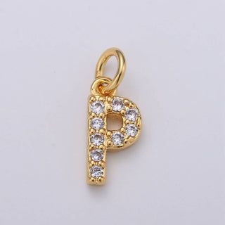14k Gold Filled Micro CZ Initial Letter