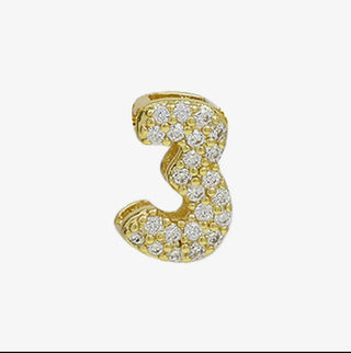 Cz Mini Bubble Initial Custom Word Letter & Number Charms