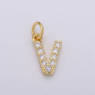 14k Gold Filled Micro CZ Initial Letter