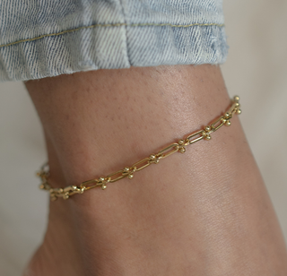 The Sis Kiss - Santorini Anklet (Water Resistant): Gold