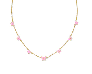 Lillia Butterfly Enamel Strand Necklace
