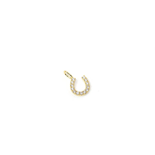 The Sis Kiss - Lucky Horseshoe Charm: Gold / Turquoise