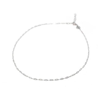 The Sis Kiss - Mini Paperclip Chain Necklace | Threader Charm Necklace  : 16" + 2"