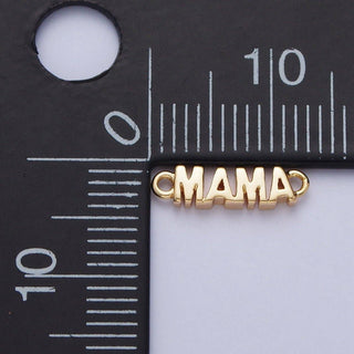 MAMA Script Charm Link Connector in Gold