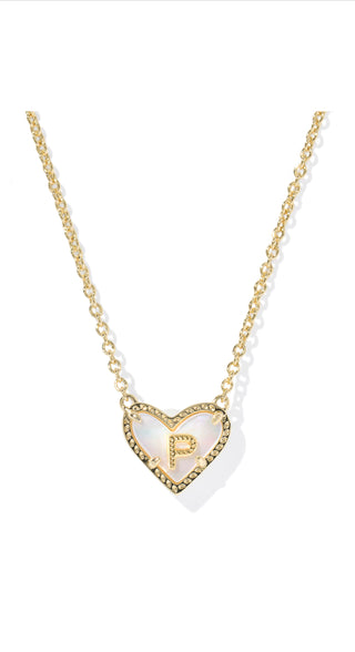 Heart Letter Short Pendant Necklace