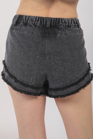 Twill Denim Shorts
