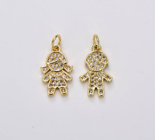 Beads Creation - Boy and Girl Charm Pendant
