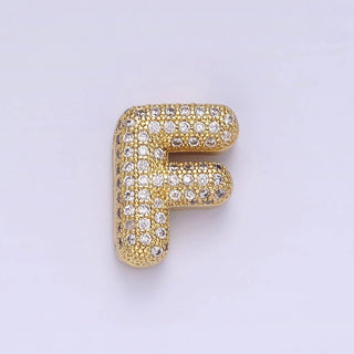 14K Gold Filled 15mm Balloon Bubble Initial Letter
