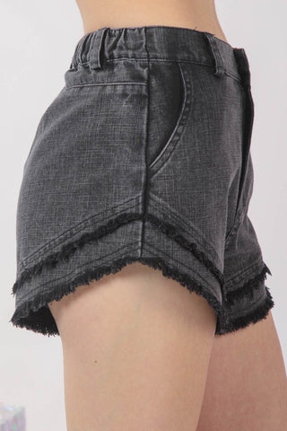 Twill Denim Shorts