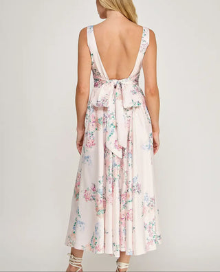 The Poplin Floral Maxi Dress