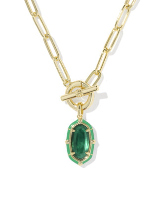 Elisa Enamel Link & Chain Necklace