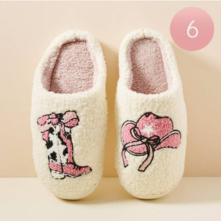 Western Boots And Hat Home Slippers