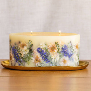 Rosy Rings - Gold Statement Botanical Candle Plate