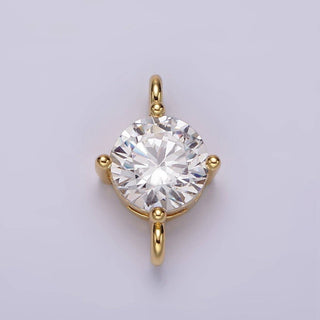 10mm Round CZ Birthstone Connector